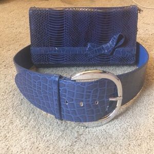 White House Black Market clutch and belt